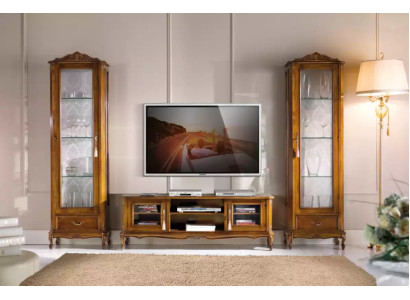 Wohnzimmer 2x Vitrine Schrank Wohnwand tv Ständer Design Set 3tlg Neu
