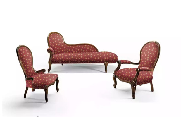 Lounge Sofa Liege Polster Liegen Klassisch Chaiselongue Club Braun Neu
