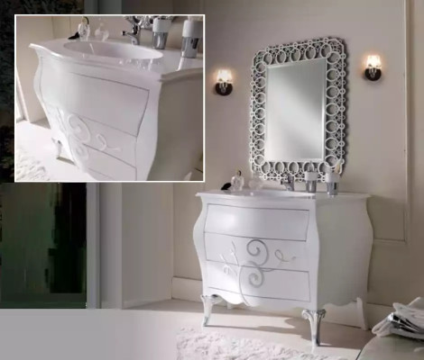 Waschtisch Badezimmer Waschbecken mit Aufsatz Becken Unterschrank Neu