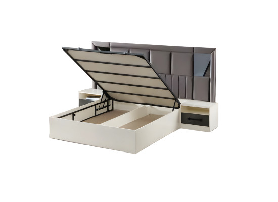 Schlafzimmer Luxus Doppelbett Holz 2x Nachttische Komplettes 6tlg Einrichtung