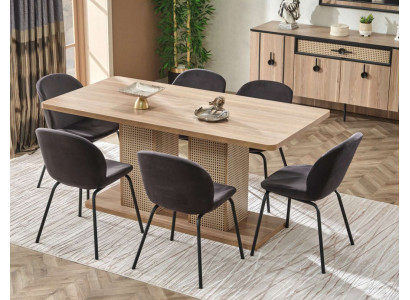Esszimmer 6x Stühle Esstisch Komplett 7tlg Modern Luxus Design Möbel