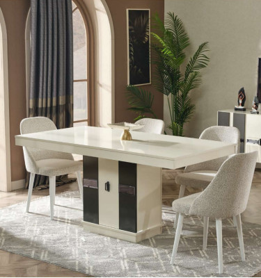 Esszimmer Komplett Esstisch Modern 4x Stühle Design Holzmöbel Luxus Set