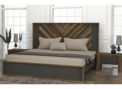 Schlafzimmermöbel Schlafzimmereinrichtung Schlafzimmer Bett Nachttische 3tlg