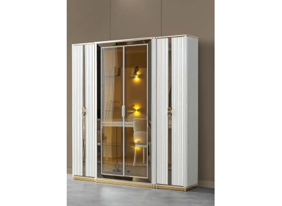 Wohnzimmer Schrank Anrichte Glasschrank Schränke Vitrinen 175cm Vitrinen