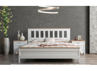 Schlafzimmer Möbel Nachttisch Nachttisch Bett Komplett Weiß Set 3tlg.