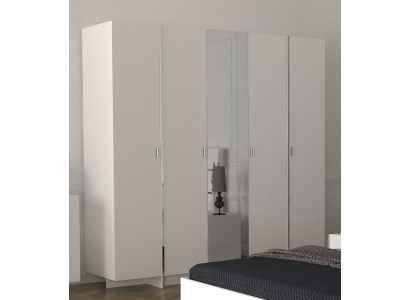 Kleiderschrank Schlafzimmer Moderne Möbel Braun Holz Schrank 204cm Weiß
