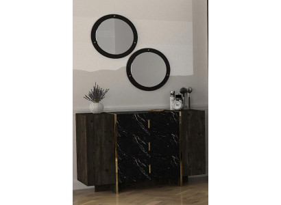 Anrichte mit Spiegel Sideboard Kommoden Flurkommode Sideboard Kommode 3tlg