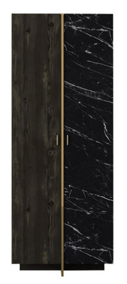 Kleiderschrank Schrank Wandschrank Garderobe Schlafzimmer Modern Braun 82cm