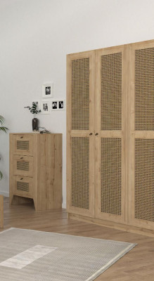Schlafzimmer Kleiderschrank Moderne Möbel Braun Holz Luxus Design 180cm