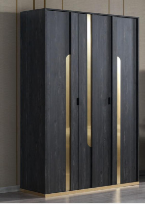 Kleiderschrank Schlafzimmer Moderne Möbel Schwarz Holz Luxus Design