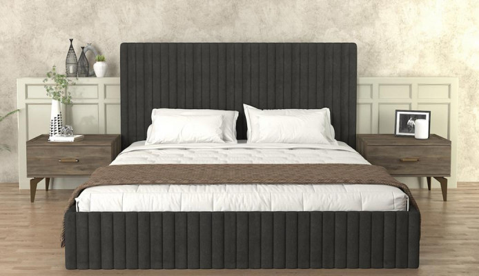 Schlafzimmereinrichtung Schlafzimmermöbel Schlafzimmer Bett Nachttische 3tlg