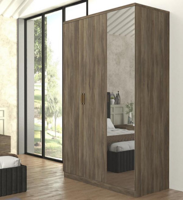 Kleiderschrank Schlafzimmer Moderne Möbel Braun Holz Luxus Design