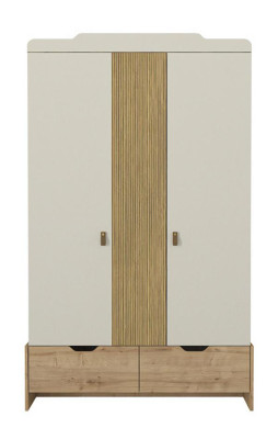 Kleiderschrank Jugendzimmer Schrank Schränke Möbel Weiß Holz Luxus Design Beige