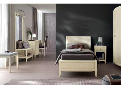 Luxus Komplett Schlafzimmer Set Beige Schreibtisch Bett Nachttisch Neu