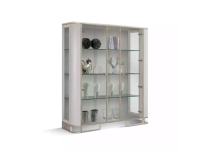 Vitrine Holz Luxus Klassisches Sideboard Design Möbel Italienisch Weiß