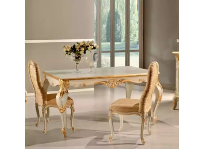 Klassischer Esstisch Tisch Holz Esszimmer Garnitur 4x Stühle Set 5 tlg