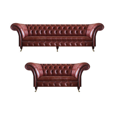 Wohnzimmer Moderne Leder Komplett Sofagarnitur 3+2 Sitzer Polstermöbel