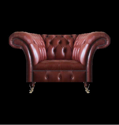 Wohnzimmer Braun Sessel Chesterfield Leder Sitz Polstermöbel Couchen