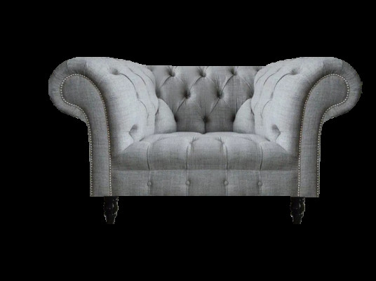 Wohnzimmer Grau Sessel Couch Sitz Chesterfield Moderne Polstermöbel
