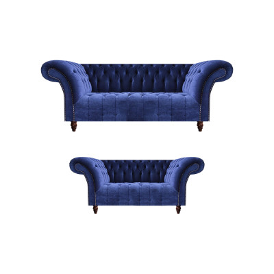 Wohnzimmer Sofagarnitur 2tlg Moderne Sitzgruppe 2x Sofas Chesterfield
