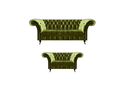 Wohnzimmer Moderne Sitzgruppe Möbel 2x Sofas Luxuriöse Chesterfield
