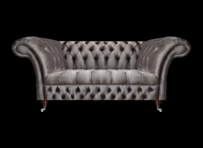 Zweisitzer Sofa Couch Textil Grau Moderne Sofas Luxuriöse Polstermöbel