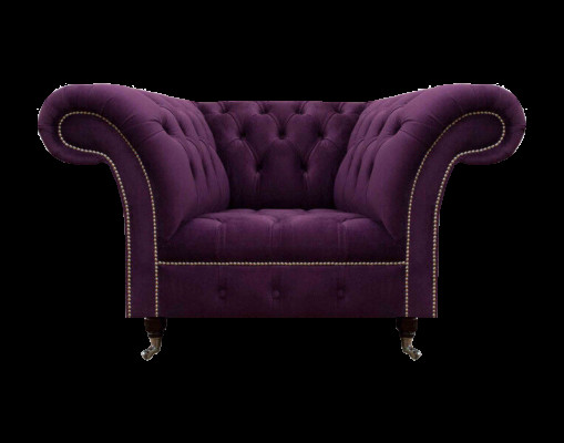 Design Lila Sessel Luxus Wohnzimmer Chesterfield Möbel Polstermöbel