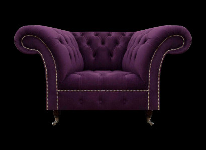 Design Lila Sessel Luxus Wohnzimmer Chesterfield Möbel Polstermöbel