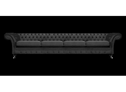 Wohnzimmer Sofa Viersitzer Couch Textil Einrichtung Schwarz Polstermöbel