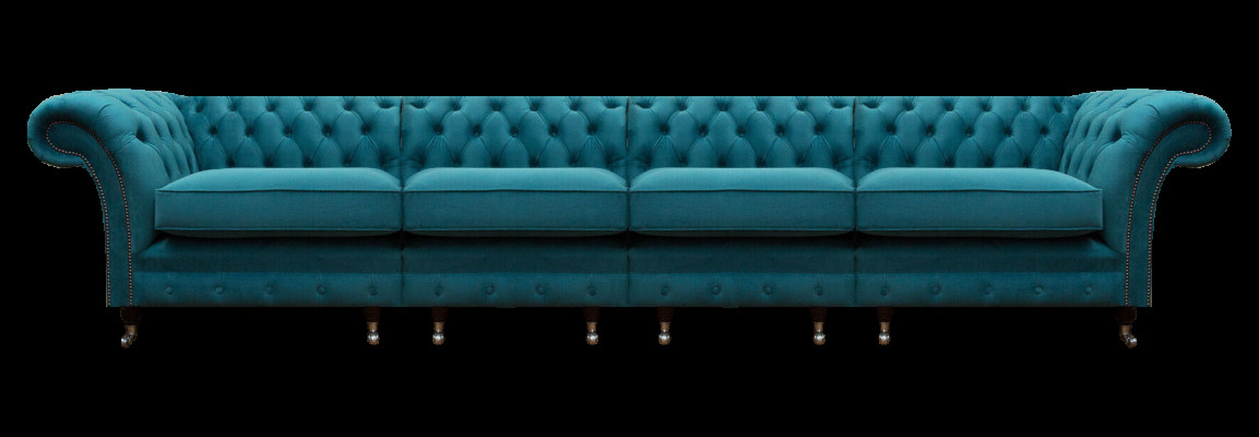 Wohnzimmer Sofa Viersitzer Couch Designer Einrichtung Blau Chesterfield