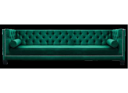 Wohnzimmer Luxus Viersitzer Sofa Couch Modern Grün Chesterfield Polstermöbel