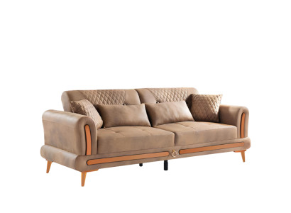 Ledersofa Couch Wohnlandschaft Garnitur Design Modern Sofas Sofa 3 Sitzer