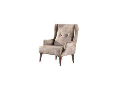 Design Textil Sessel Wohnzimmer Lounge Luxus Stuhl Design Möbel Braun