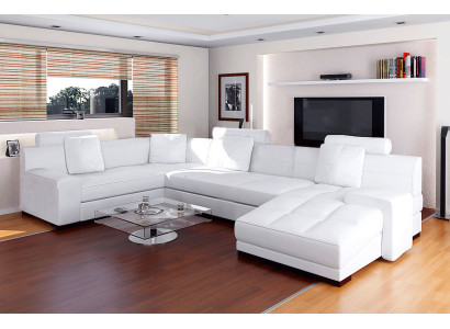 Ledersofa Couch Wohnlandschaft Ecksofa Eck Garnitur Design Modern Sofa A1111