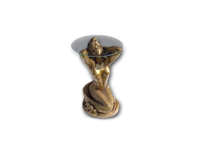 Couchtisch Beistell Tisch Figur Statue Skulptur FIguren Statuen Meerjungfrau