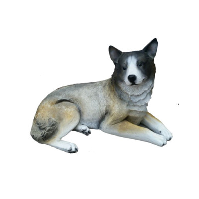 Wolfs Hund Deko Figur Statue Skulptur 43x72 cm Figuren Statuen Skulpturen (A491)