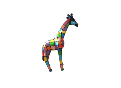 Abstrakte Figur Statue Giraffe Skulptur Deko Garten Design Statue XXL Zoo 115cm