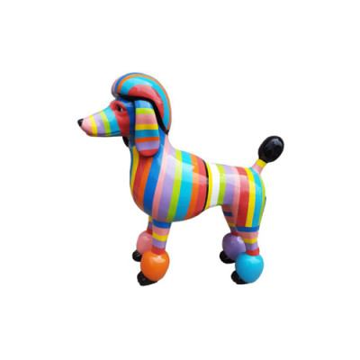 Abstrakt 63cm Hund Figur Statue Skulptur Deko Garten Design Statuen Dekoration