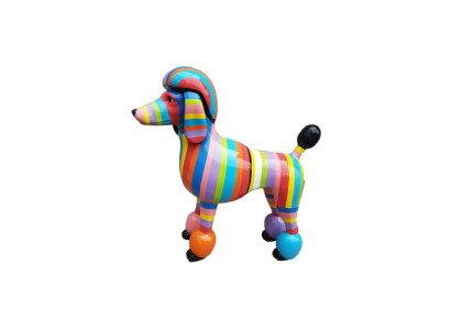 Abstrakt 63cm Hund Figur Statue Skulptur Deko Garten Design Statuen Dekoration