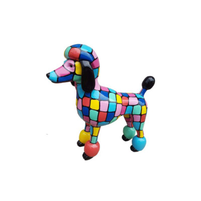 Abstrakt 63cm Hund Figur Statue Skulptur Deko Garten Design Statuen Dekoration
