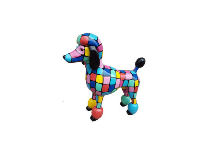 Abstrakt 63cm Hund Figur Statue Skulptur Deko Garten Design Statuen Dekoration