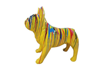 Abstrakte Figur Kunst Hund Skulptur Deko Design Statuen bunt Statue Garten 100cm