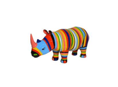 Abstrakte Figur Statue Nashorn Design Skulptur Deko Garten 175cm Neu Statuen Zoo