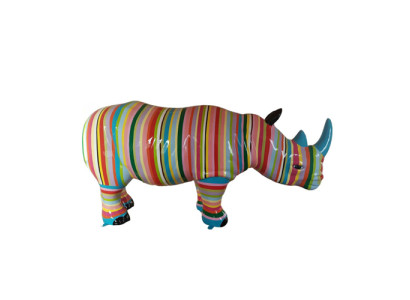 Abstrakte Figur Statue Nashorn Skulptur Deko Garten Design 175cm Neu Statuen