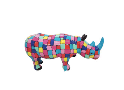 Abstrakte Figur Statue Nashorn Design Skulptur Deko Garten 175cm Neu Statuen