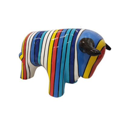Abstrakt Büffel Figur Statue Skulptur Deko Garten Design Statuen Dekoration 55cm