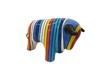 Abstrakt Büffel Figur Statue Skulptur Deko Garten Design Statuen Dekoration 55cm