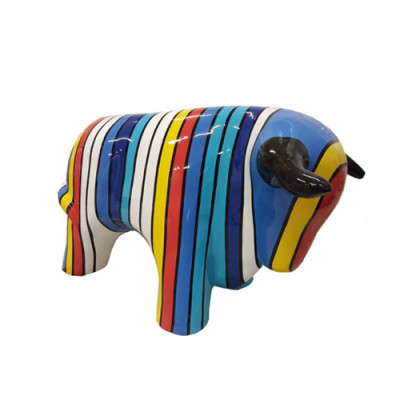 Abstrakt Büffel Figur Statue Skulptur Deko Garten Design Statuen Dekoration 70cm