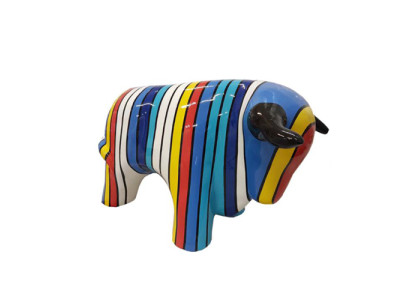 Abstrakt Büffel Figur Statue Skulptur Deko Garten Design Statuen Dekoration 70cm