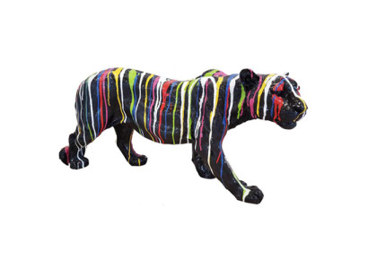 Abstrakt Tiger Figur Statue Skulptur Deko Garten Design Statuen Dekoration 80cm